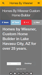 Mobile Screenshot of homesbywiesner.com